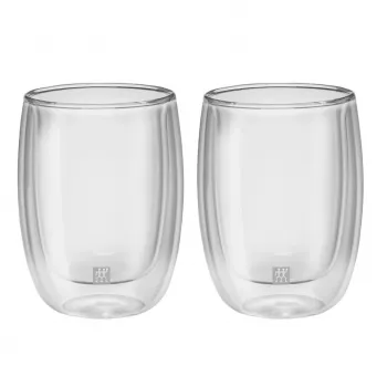 Recipiente de doble pared de vidrio borosilicato ZWILLING 39500-076, 200 ml, transparente, set de 2