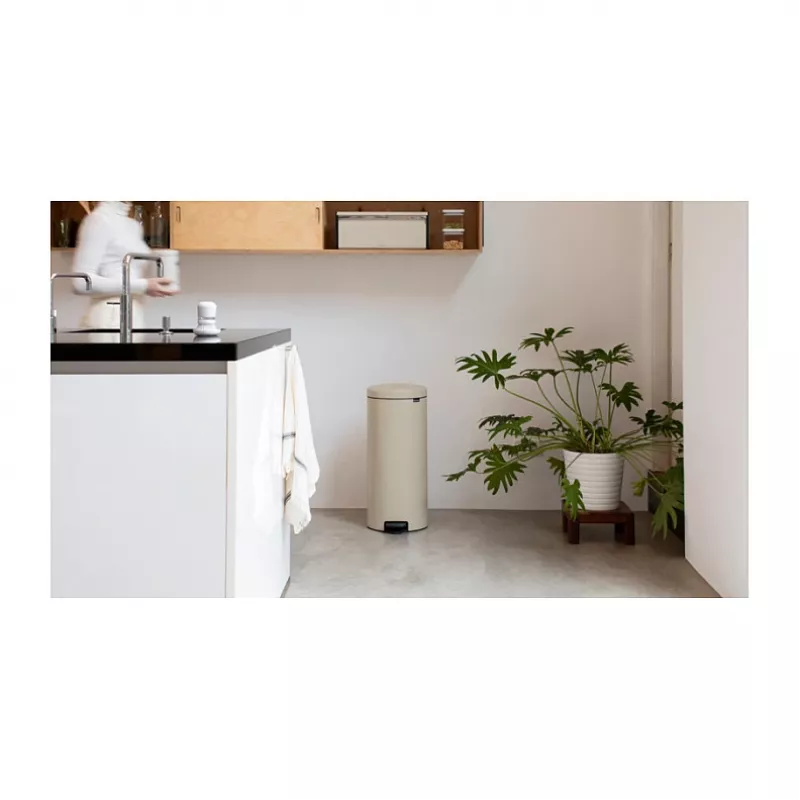 Cubo de basura redondo beige Brabantia NewIcon 30 L
