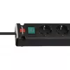 Regleta Brennenstuhl Bremounta, 5 tomas, 2x USB-C, 3 m, negra