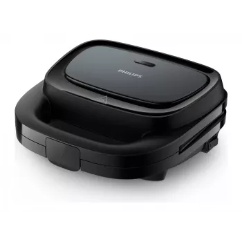 Gofrera Philips HD2332/90 — 2 gofres cuadrados, 750 W, negra