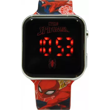 Reloj de pulsera LED con calendario Spiderman