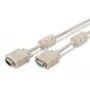 Cable alargador de monitor VGA DIGITUS AK-310203-030-E — 3 m, VGA (D-Sub) a VGA (D-Sub), 3 coaxiales + 7 hilos, beige