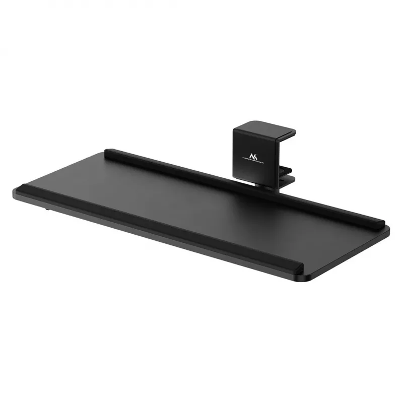 Soporte de teclado bajo escritorio Maclean, carga máx. 5 kg, ajustable horizontal y verticalmente, negro, MC-108 B