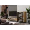 Vitrina KAMARO 2DD estrecha/GŁ roble ARTISAN