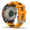 Garmin fenix 8 AMOLED Sapphire 47 mm reloj inteligente GPS, pantalla táctil de 3,56 cm (1,4") 454 x 454, Wi-Fi, titanio, correa de silicona Spark Orange/Graphite, grafito