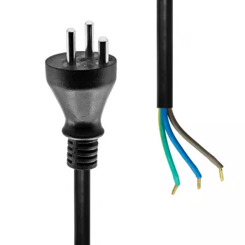 Cable de alimentación ProXtend PC-KOE-003 – conector Dinamarca a extremos abiertos, 3 m de longitud