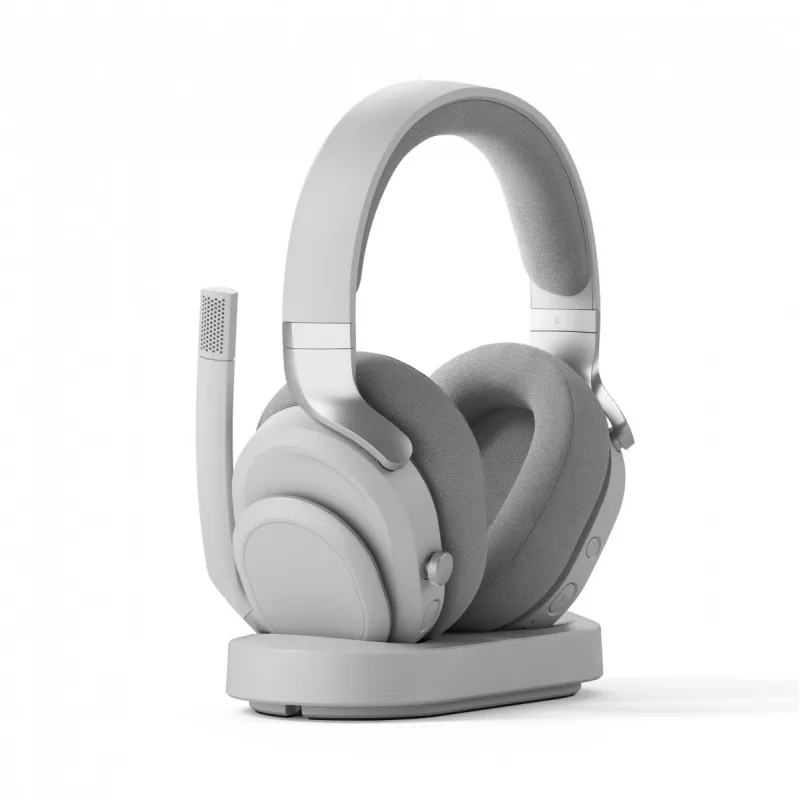 Auriculares Fractal Design Scape con cable e inalámbricos diadema música base de carga gris