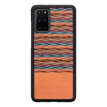 Funda para móvil man and wood para Samsung Galaxy S20+ — marrón a cuadros con borde negro