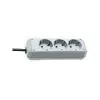 brennenstuhl Eco-Line - Regleta de enchufes - Tomas de salida: 3 - Cable de 1,5m - blanca (1158610015)