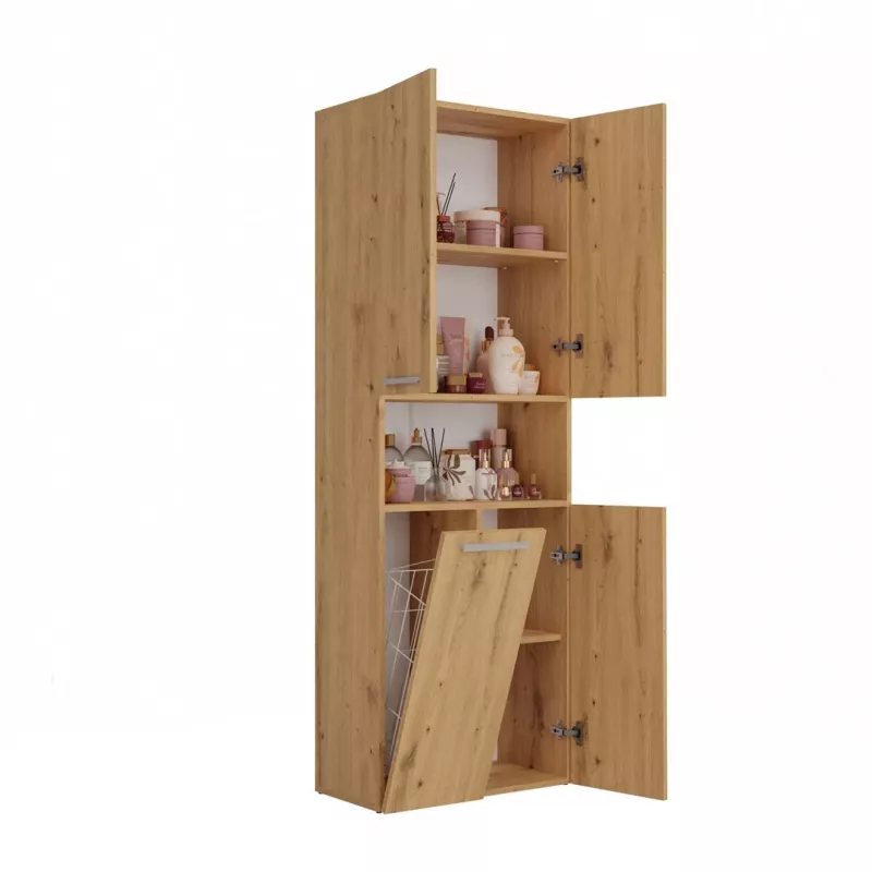 Top E Shop NEL 1K DK ART KPL armario de almacenaje para baño, roble