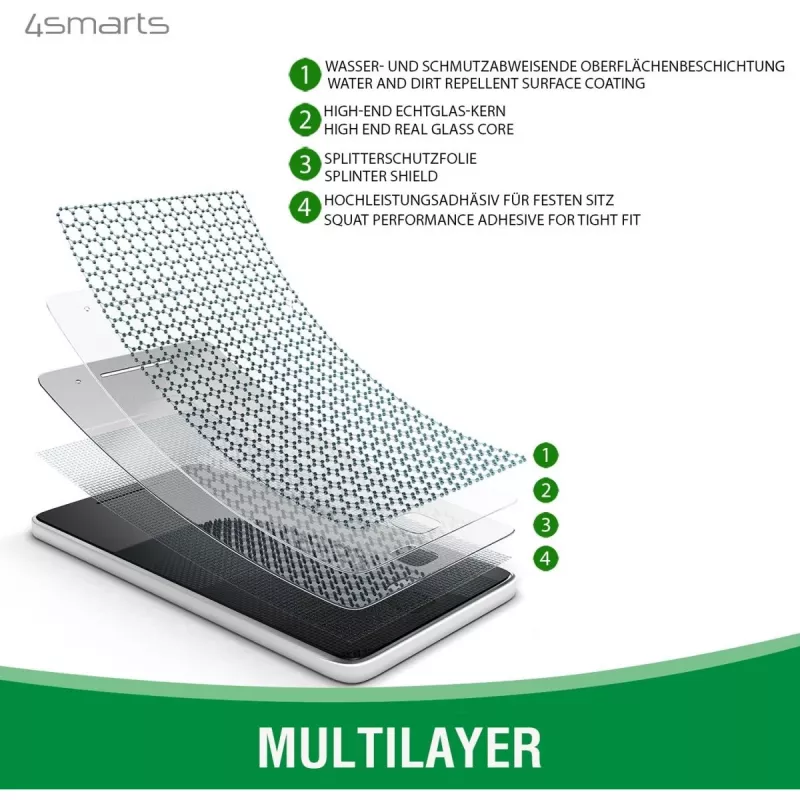 4smarts Set de inicio 360° - Funda para móvil - Cristal templado (10 H)