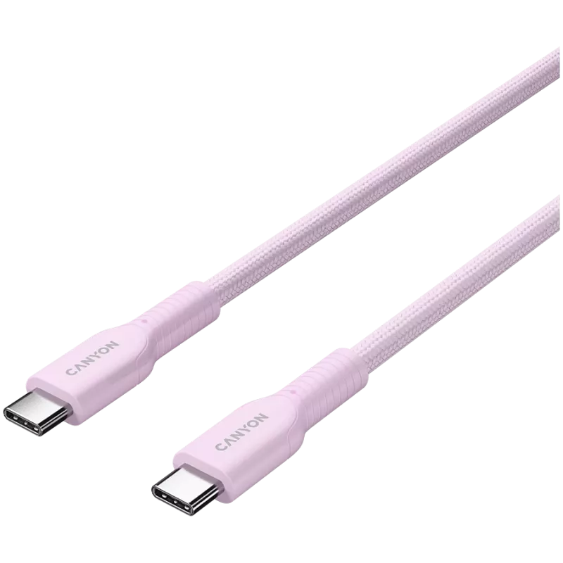 CANYON Cable OnWire 60CL C-C 60W COLOR trenzado 1m rosa