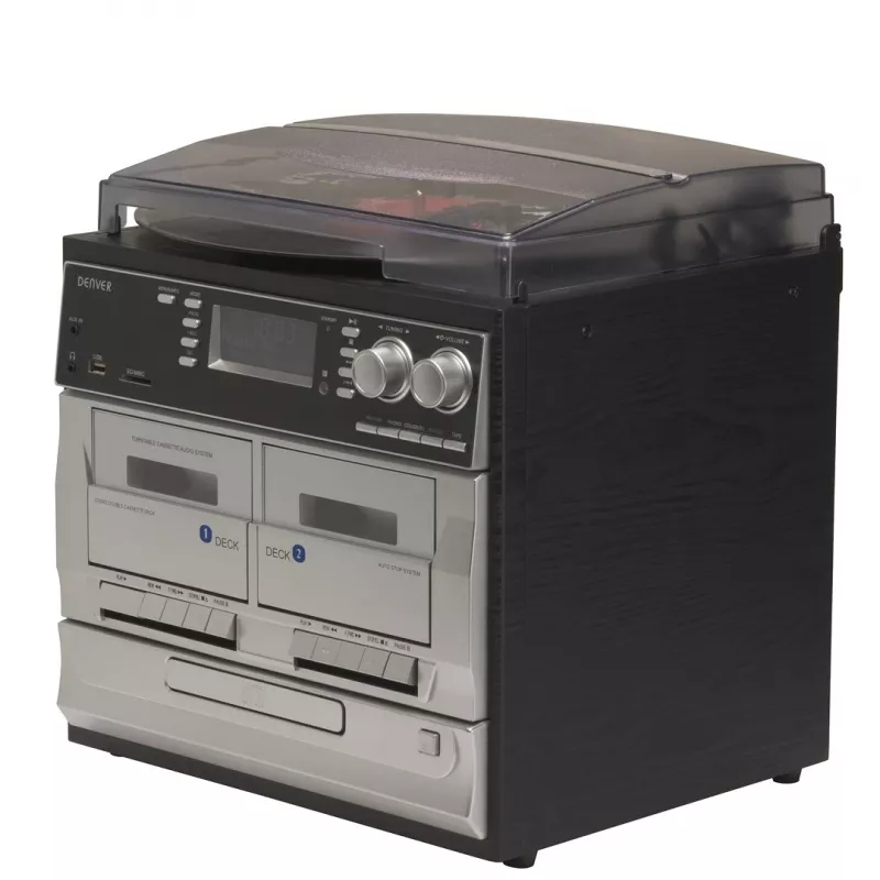 Denver MRD-166 equipo de música DAB+ con tocadiscos, reproductor de CD y casete