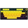 Teclado gaming mecánico inalámbrico LORGAR KBP7075W — Negro/Amarillo, distribución EN