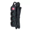 Alargador Esperanza ELK211K 3 m 3 tomas de CA para interiores negro
