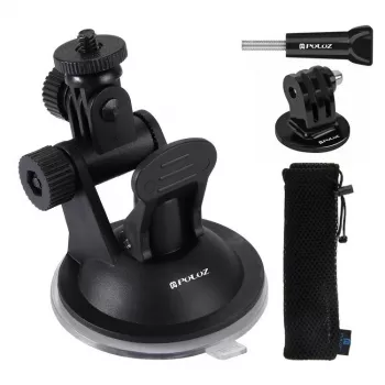 Puluz soporte para parabrisas de coche para cámaras de acción (incl. Osmo Action 5 Pro, Insta360 X5)