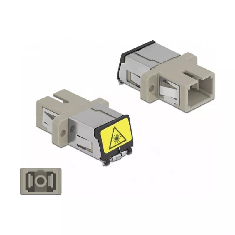 Acoplador de fibra óptica DeLOCK 86889 SC simplex hembra a SC simplex hembra multimodo beige