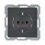 Toma de corriente tipo F berker 47436086 — 16 A, 250 V, antracita, carcasa de duroplástico
