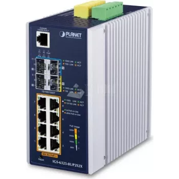 Switch gestionado PLANET IP30 DIN-rail Industrial L3 8P
