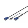 Cable KVM USB Digitus DS-19232 3m PS/2