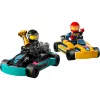 Juguete de construcción LEGO 60400 City Karts con pilotos — set de juego con minifiguras y vehículos