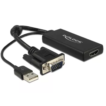 Cable DeLOCK 0,25 m VGA+USB2.0-A/HDMI
