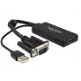 Cable DeLOCK 0,25 m VGA+USB2.0-A/HDMI