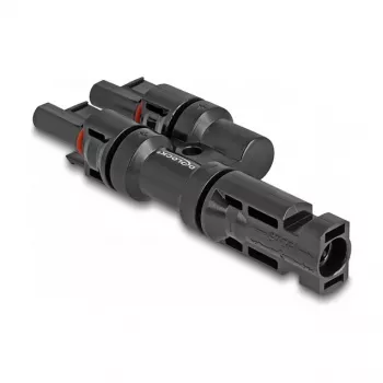 Conector de módulo solar DeLOCK DL4 1 macho a 2 hembra negro