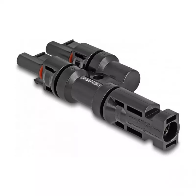 Conector de módulo solar DeLOCK DL4 1 macho a 2 hembra negro