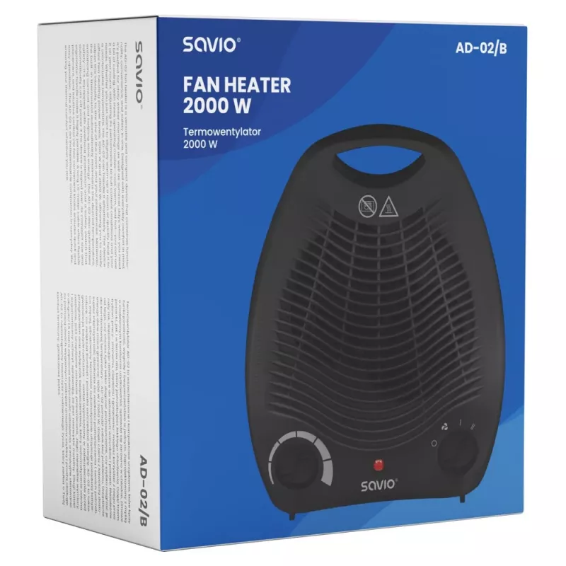 Ventilador doméstico Savio AD-02 B negro