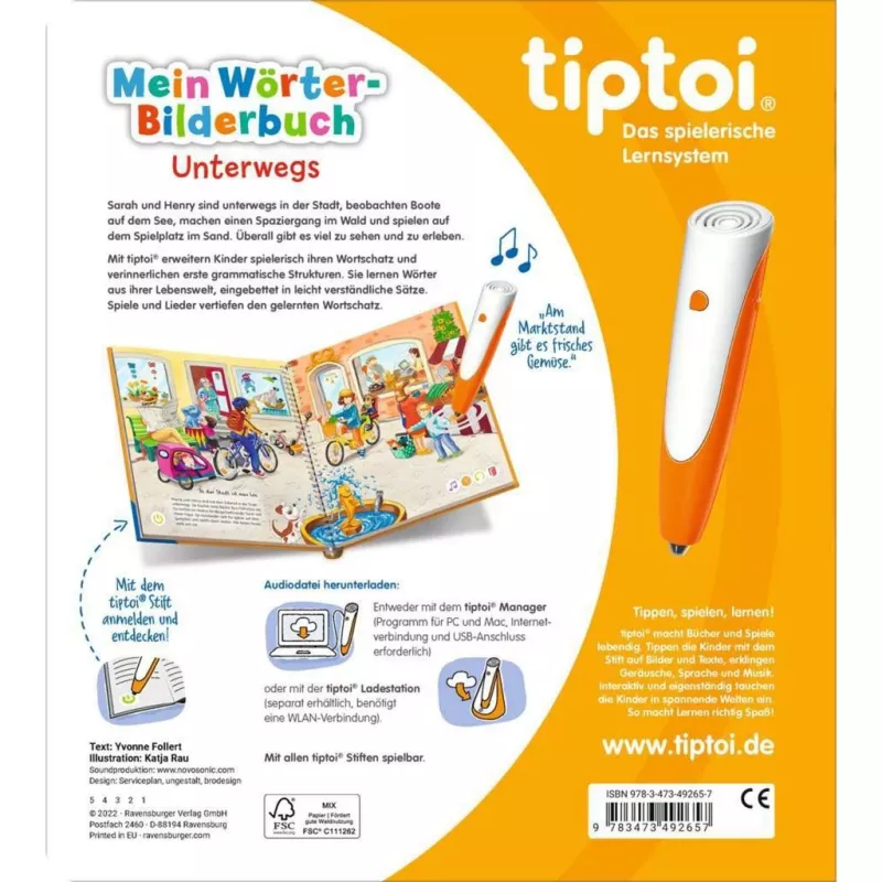 tiptoi Mein Wörter-Bilderbuch: Unterwegs, libro educativo