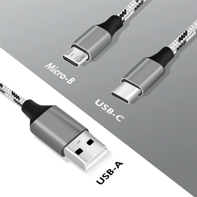 LogiLink CU0202 cable USB USB 2.0 1,2 m USB A USB C/Micro-USB A gris