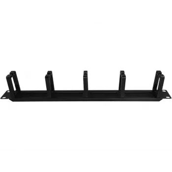 Alantec PK048 organizador de cables 1U 19 con pasacables de cepillo, 5 soportes de plástico
