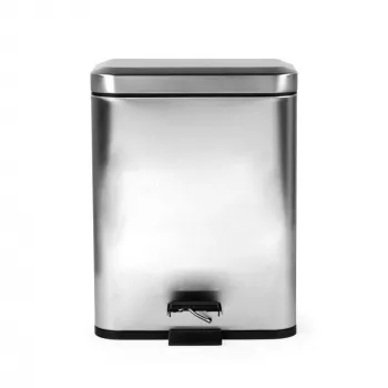 Cubo de basura con dos compartimentos Beldray LA035235SSFEU7 acero inoxidable 5 litros