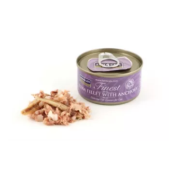 FISH4CATS Filete de atún con anchoa - comida húmeda para gatos - 70 g