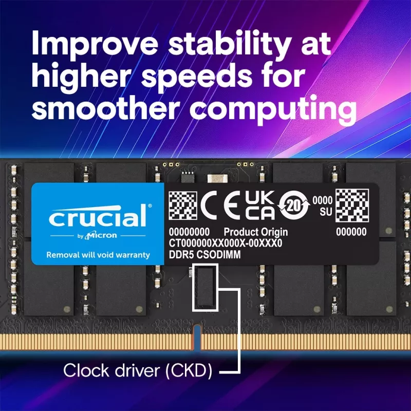 Memoria para portátil DDR5 CSODIMM 24 GB (1×24 GB)/6400 CL52