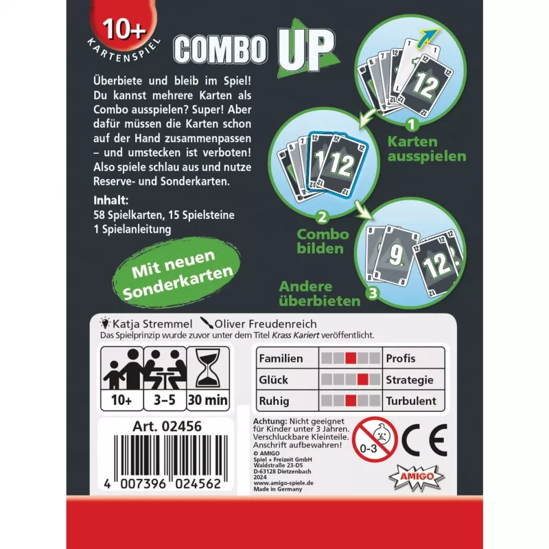 Combo Up, Juego de cartas