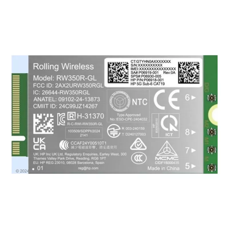 HP 5G Sub-6 WWAN tecnología de conectividad inalámbrica interna WWAN B8BD4AA
