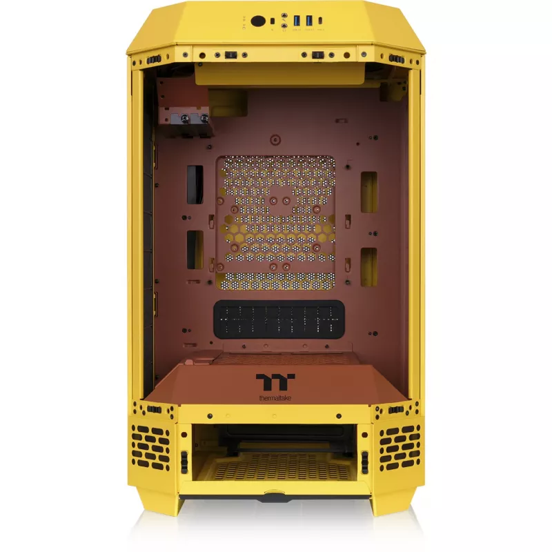Caja Mini Tower THERMALTAKE The Tower 250 Butter Caramel — microATX/Mini-ITX, compatible con ATX, caja compacta