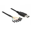 Cable USB DeLOCK 1,8 m USB2.0-A/TTL 6 polos negro
