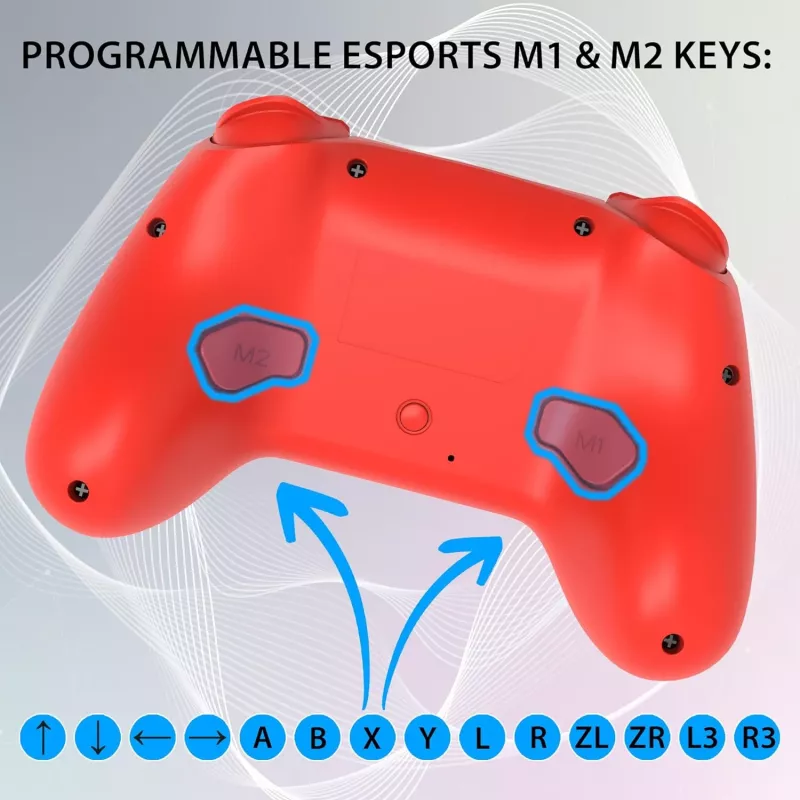 Mando inalámbrico LED Subsonic rojo para Switch