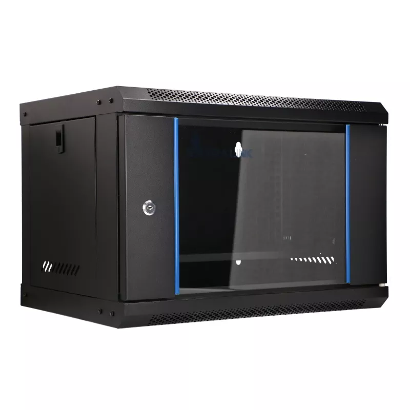 EXTRALINK LITE 6U 530X400 armario rack de pared negro con estante