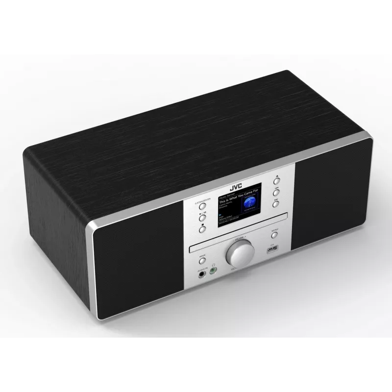 JVC RD-E874B Sistema de audio All-in-One, radio Internet/DAB+/FM, CD, Bluetooth, 20 W, negro