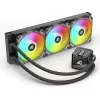 Refrigeración líquida todo en uno para CPU Sharkoon S60 ARGB – radiador de 360 mm, 3 ventiladores PWM de 120 mm, negro