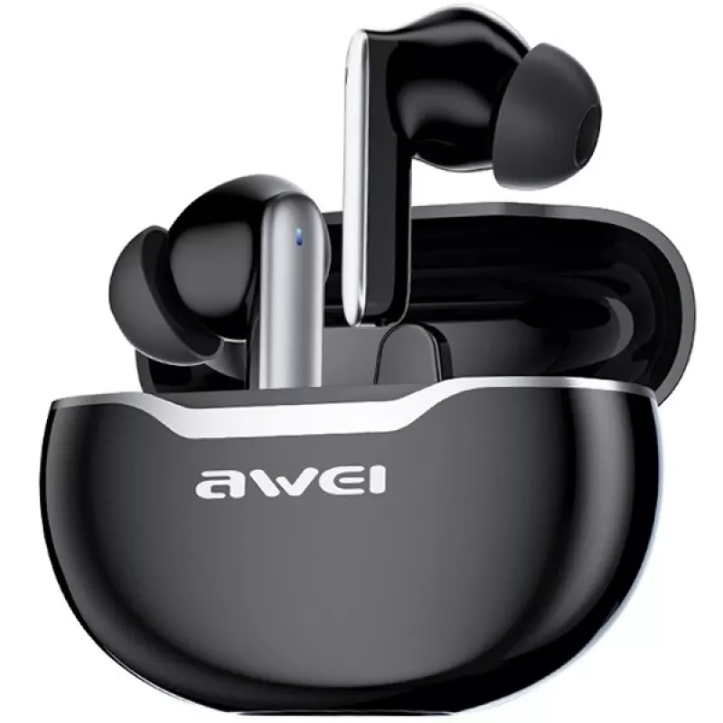 Auriculares Awei Bluetooth 5.3 T50 TWS estuche de carga /negro