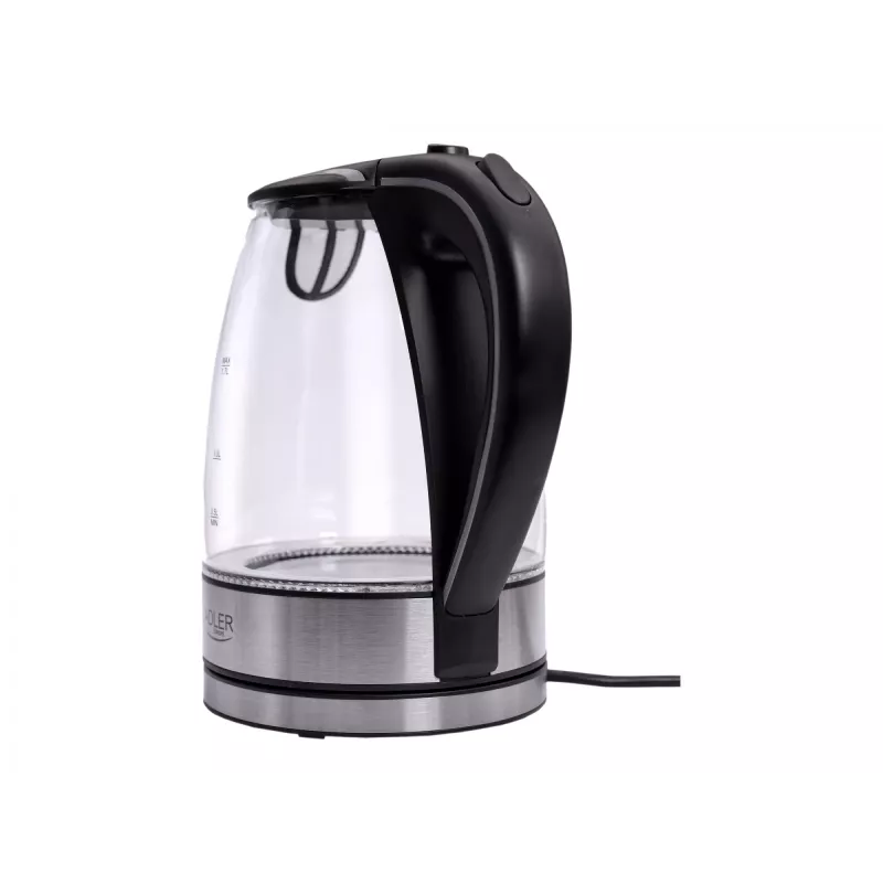 Hervidor de agua Adler AD 1225 1,7 L negro, acero inoxidable, transparente 2200 W