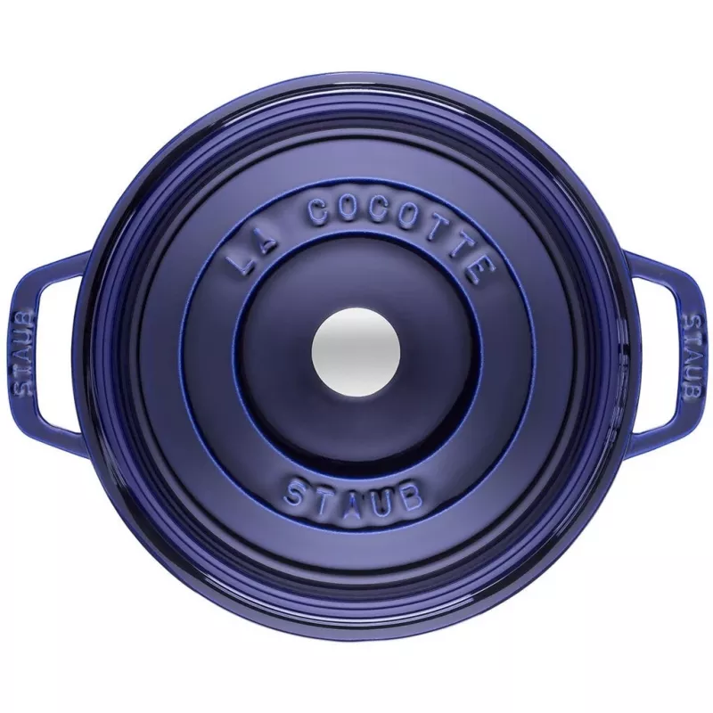 Cocotte de hierro fundido Staub 26 cm redonda, azul oscuro