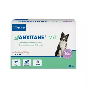 VIRBAC ANXITANE apoyo frente al estrés para perros, caja de 30 comprimidos