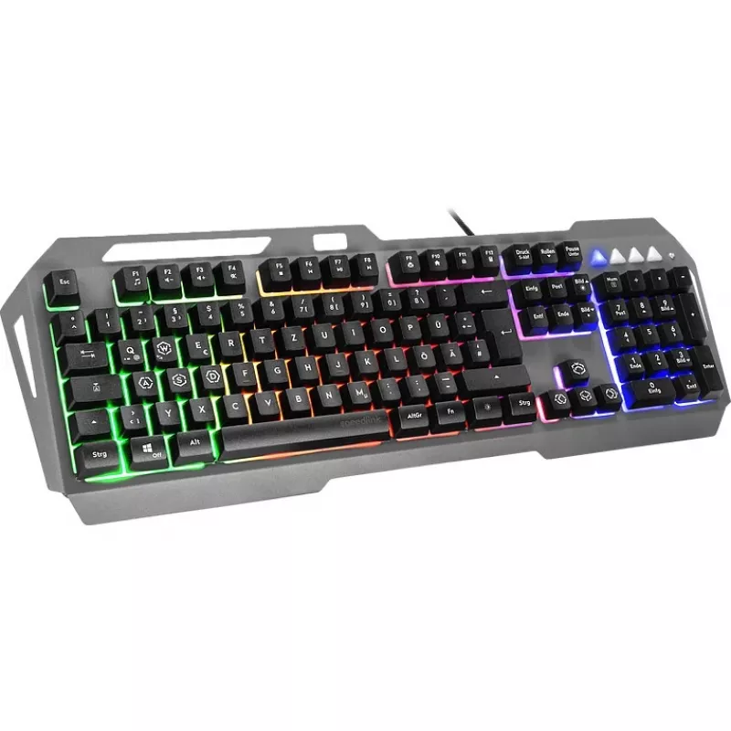 Teclado gaming Speedlink LUNERA. Metal Rainbow. Negro retail