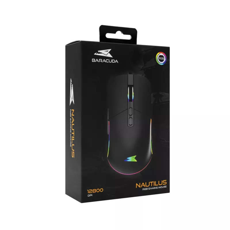 Ratón Baracuda BGM-011 Nautilus Negro RGB USB